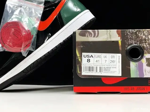 Kick Theory 1 High OG Black Team Orange-Fir x Jordan SoleFly Air Retro AV3905-038 0501